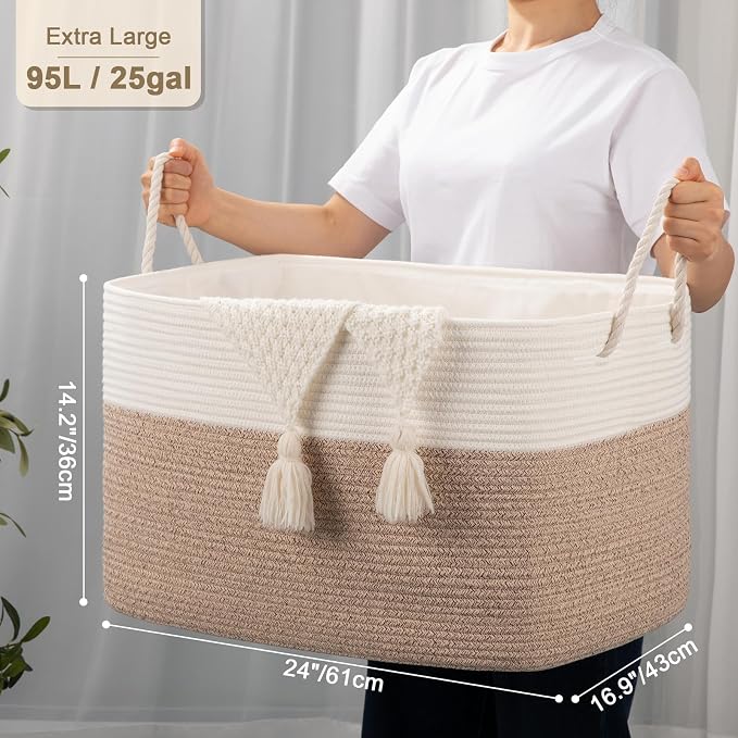 95L Extra Large Blanket Basket - Image 2