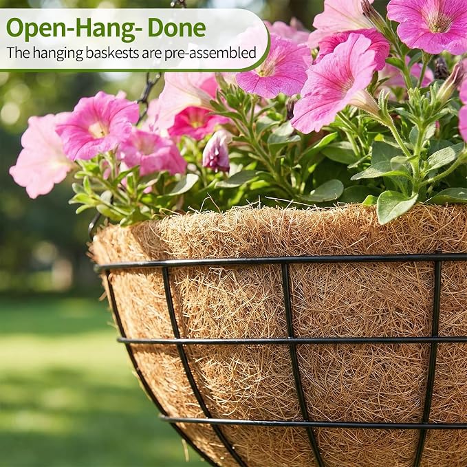 16" Large Hanging Baskets for Plants Outdoor - Image 5