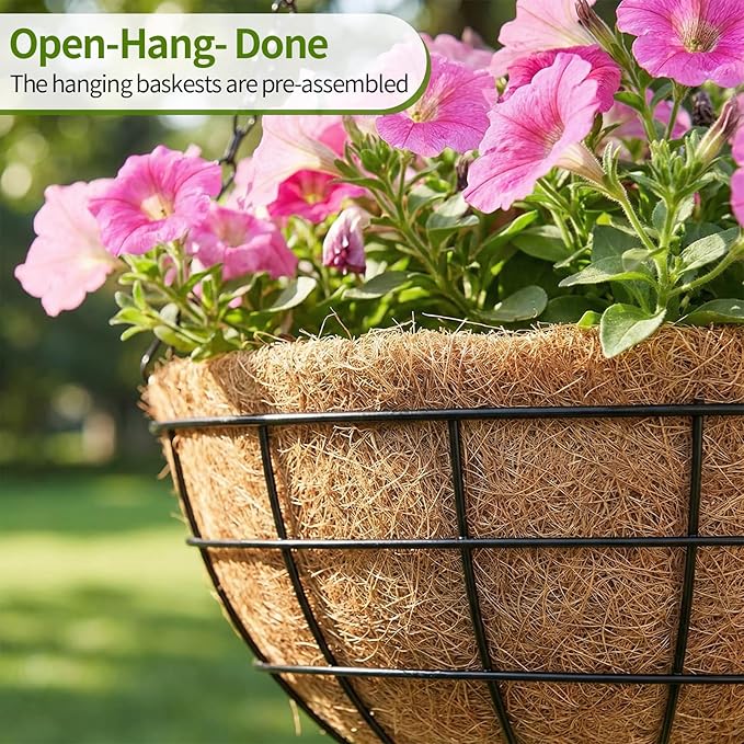 14" Large Hanging Baskets for Plants Outdoor - Image 5