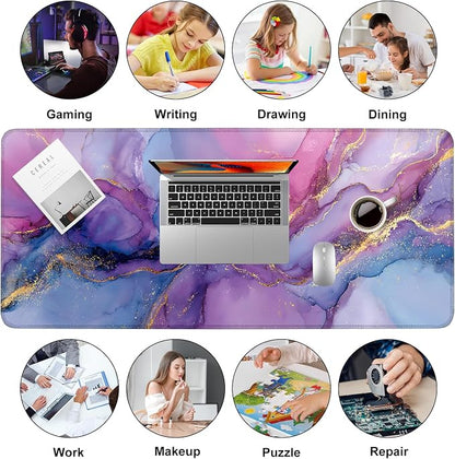 Purple Marble Ink Mouse Pad – Large Extended Desk Mat 35.43 x 15.75 in – - Image 9