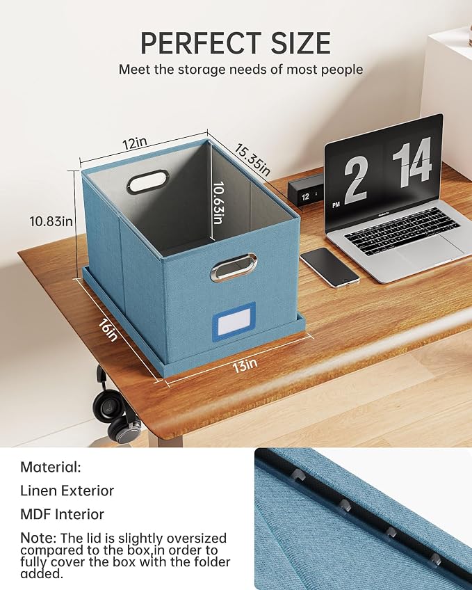 4 Pack File Storage Organizer, Document Organizer, Portable File Box - Image 3