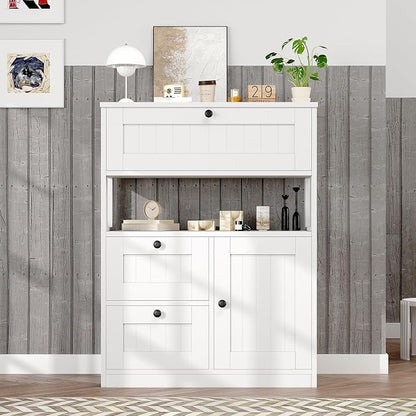 GRUSIGN Bathroom Cabinet, Modern Bathroom Floor Storage Cabinet Organizer - Image 8