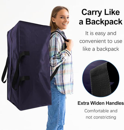6 Pack Heavy Duty Extra Large Moving Bags W/Backpack Straps - Image 4