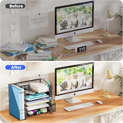 Simple Trending 5-Tier Desk File Organizer - Image 7