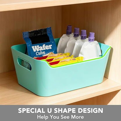Tiawudi 12 Pack 4.5L Storage Bins, Plastic Storage Baskets - Image 5