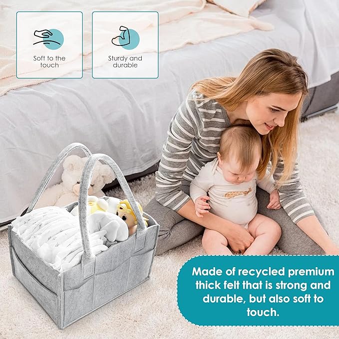 Cute Castle 2 Pack Diaper Caddy Organizer - Image 4