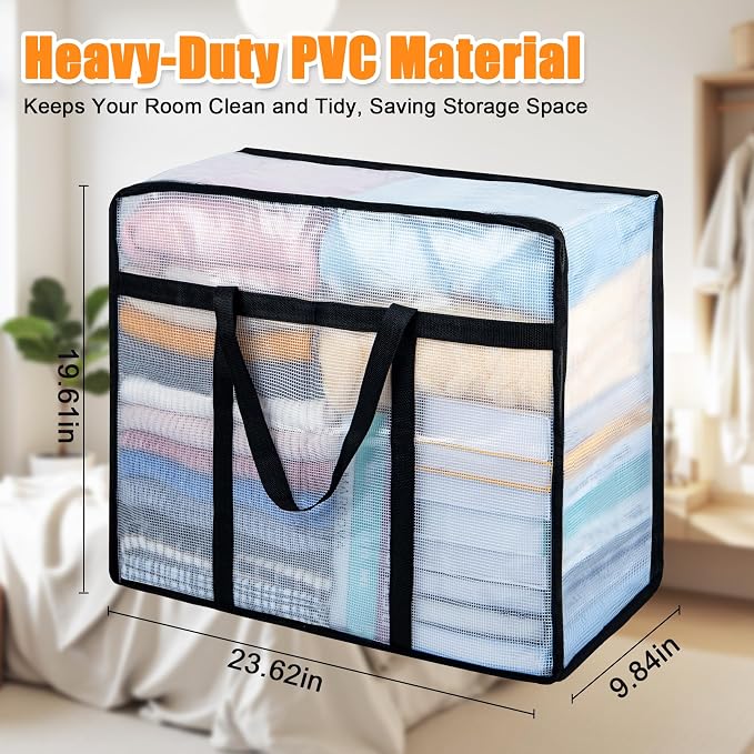 4 Pack Clear Blanket Storage Bags - Image 5