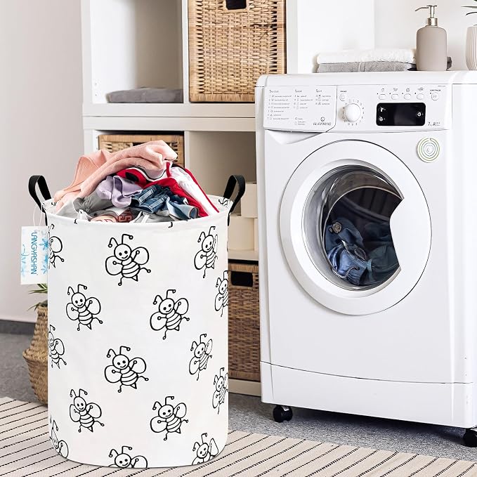LANGYASHAN Laundry Basket Canvas Fabric Collapsible Organizer Basket - Image 7
