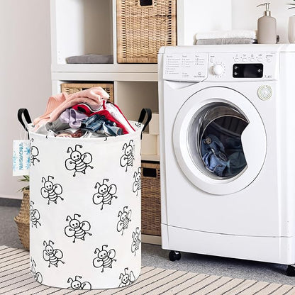 LANGYASHAN Laundry Basket Canvas Fabric Collapsible Organizer Basket - Image 7
