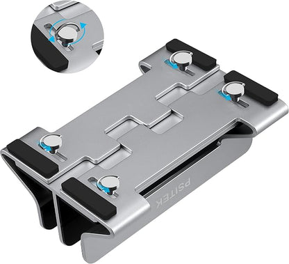 Aluminum Dual Vertical Laptop Stand Dock Holder, Supports 2 Devices, Adjustable - Image 3