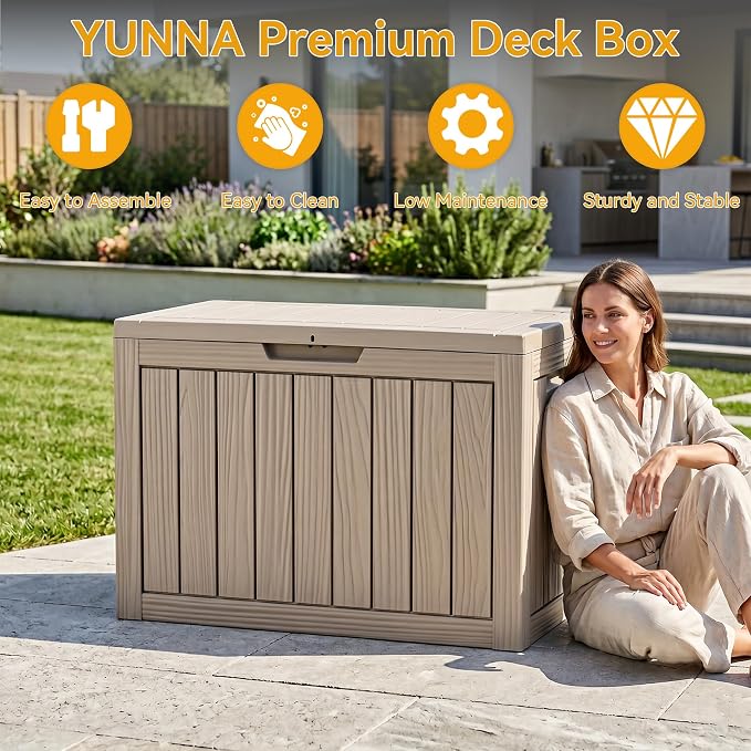 50 Gallon Deck Box for Outdoor and Indoor Use, Outdoor Storage Box for Picnic - Image 6