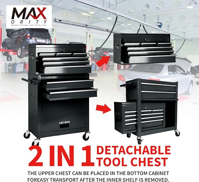 8-Drawer Rolling Tool Chest - Image 3