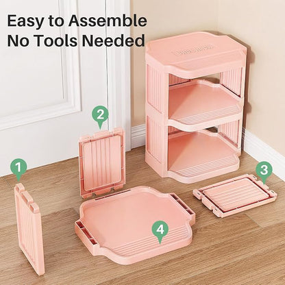 Kitstorack 10-Tier Vertical Plastic Shoe Rack, Freestanding Stackable Shoe - Image 7