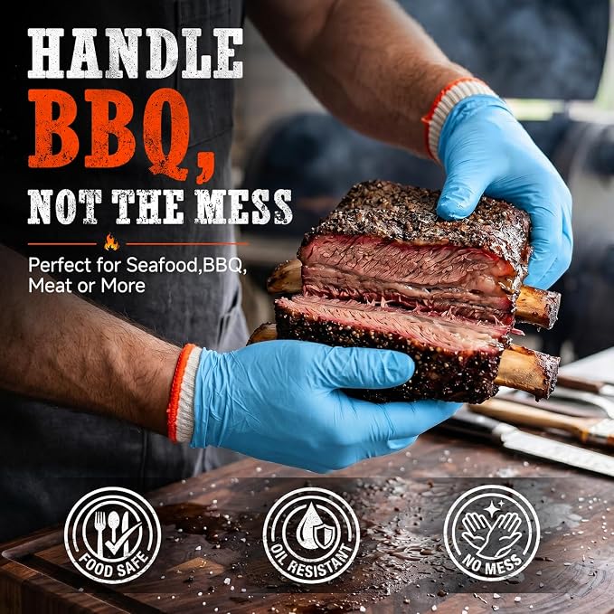 ANBOSON BBQ Gloves, Disposable BBQ Gloves Heat Resistant Cooking | Disposable - Image 2
