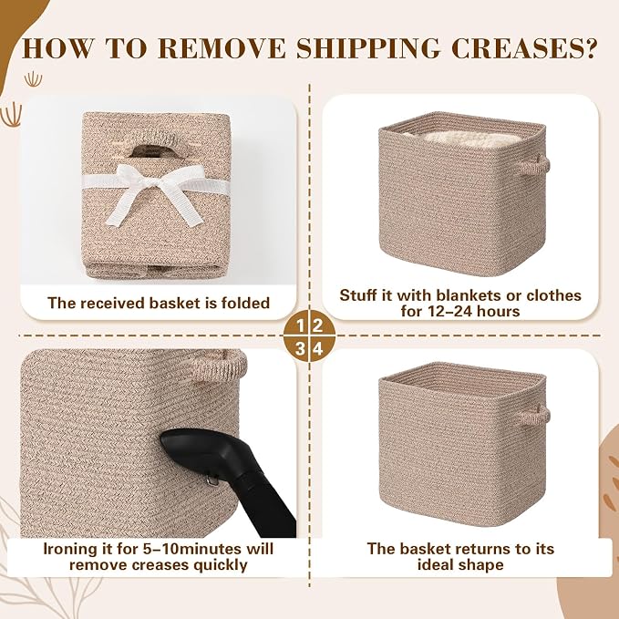 15×13 Inch Storage Cubes, 3 Pack Cube Storage Bins - Image 9