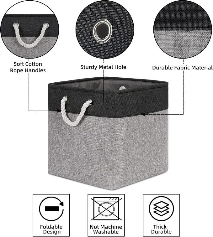 Bidtakay Fabric Cube Storage Bins - Image 6