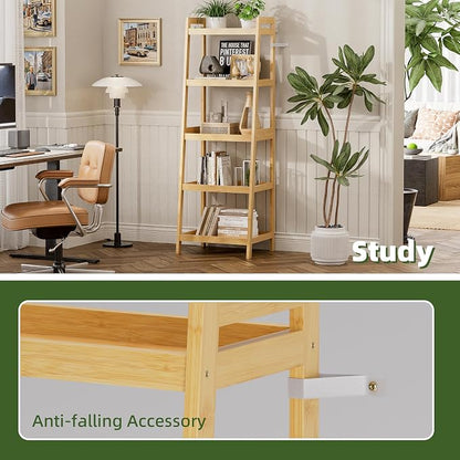 Bookshelf, 5 Tier Ladder Bookcase - Image 7