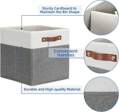 Temary Storage Cubes 12ﾗ12 Fabric Cube Storage Bins Foldable Storage Baskets - Image 3