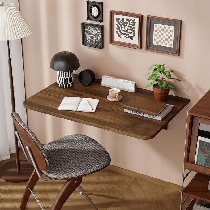Dogsky Wall Mounted Folding Table, Floating Desk 24x15.7Inch, Fold Down Shelf by Dogsky
