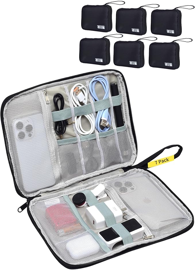 7 Pack Electronics Travel Organizer Case by Unknown