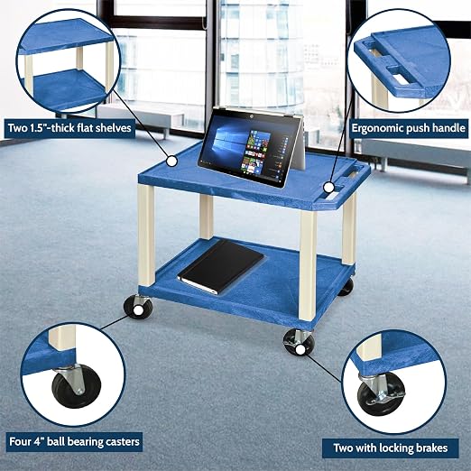 Luxor WT26BU 26"H AV Cart - Image 3