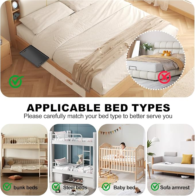 Bedside Shelf for Bunk & Loft Beds, College Dorm Room and Kids Room Essentials - Image 3