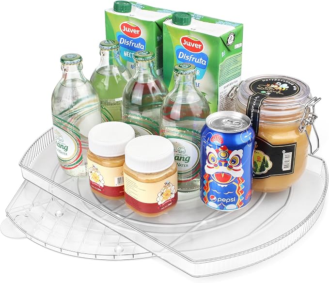 FIRJOY Lazy Susan Turntable for Refrigerator, Square Turntable Organizer for by FIRJOY