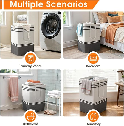 4 Pack Large Laundry Baskets, Laundry Hampers, Freestanding Waterproof - Image 7