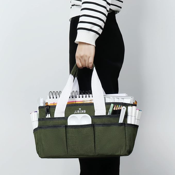 JJRING Craft Organizer Tote Bag, Art Storage Caddy - Image 8