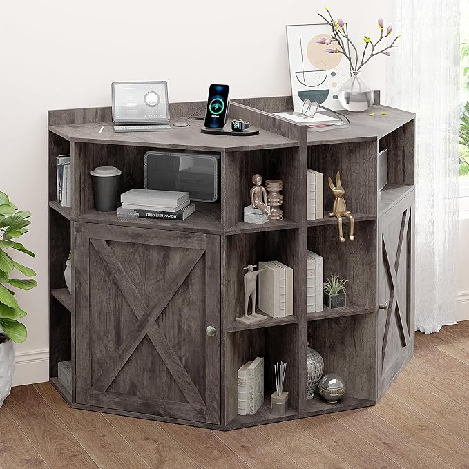 Vabches Corner Cabinet, Corner Storage Shelf - Image 6
