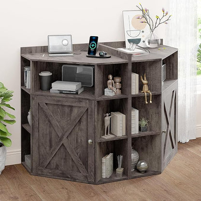 Vabches Corner Cabinet, Corner Storage Shelf - Image 6