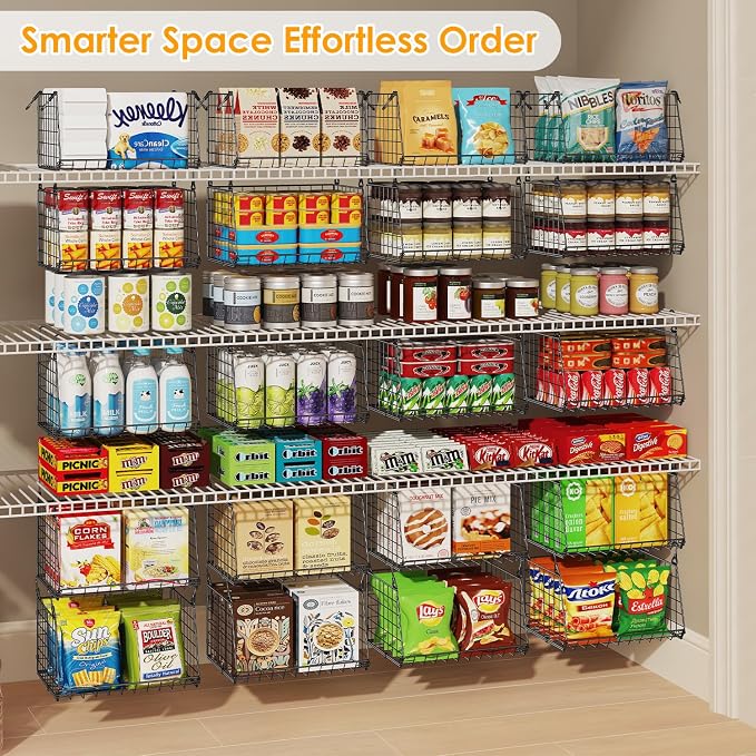 3-Pack Under Shelf Hanging Baskets - Image 3