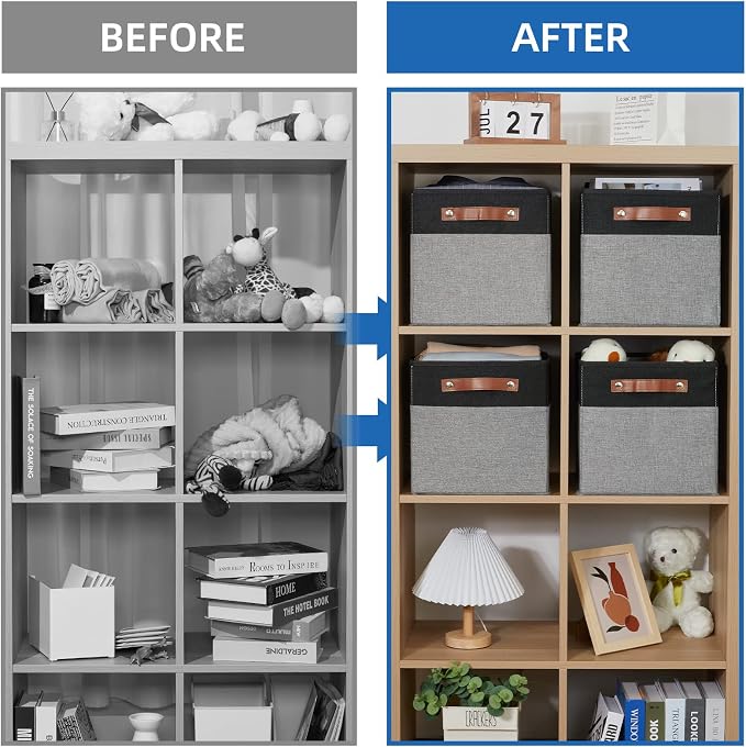 Temary 11 x 11 Cube Storage Bins Fabric Storage Cubes - Image 5