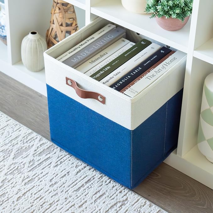 OrganiHaus 12" x 12" x 12" Fabric Cube Storage Bins - Image 5