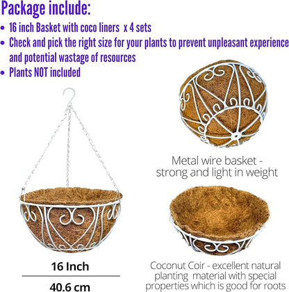 LaLaGreen Hanging Baskets for Plants Extra Large Hanging Flower Pot - Image 2