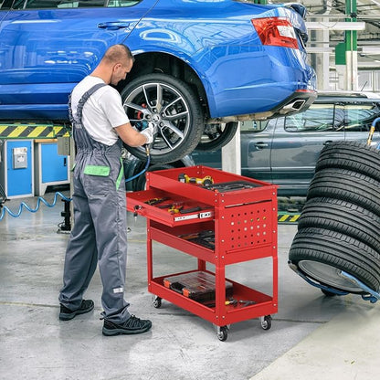 3 Tier Rolling Tool Cart on Wheels, 550 LBS Tool Cart - Image 6