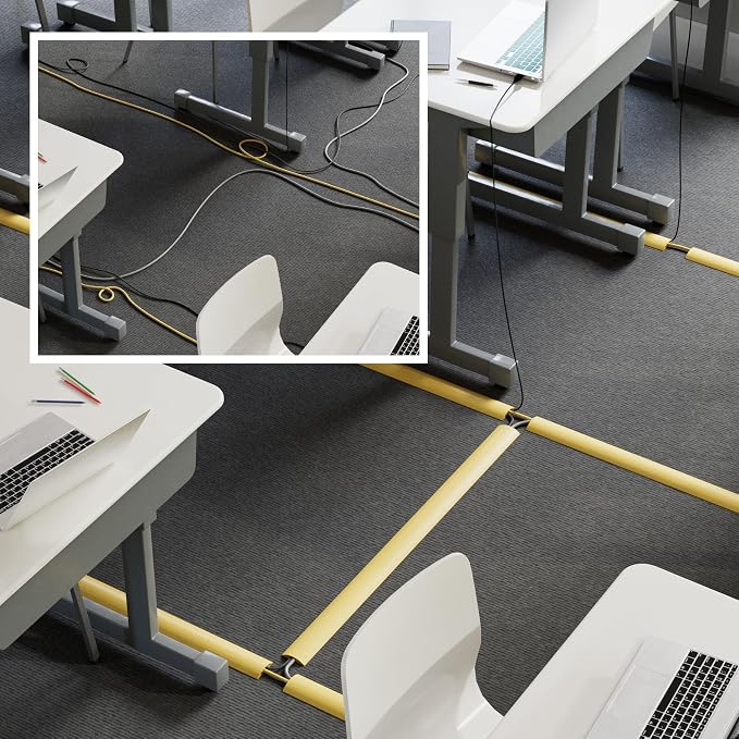 D-Line 6ft Floor Cord Cover, Floor Cable Protector, Extension Cord Cover - Image 5