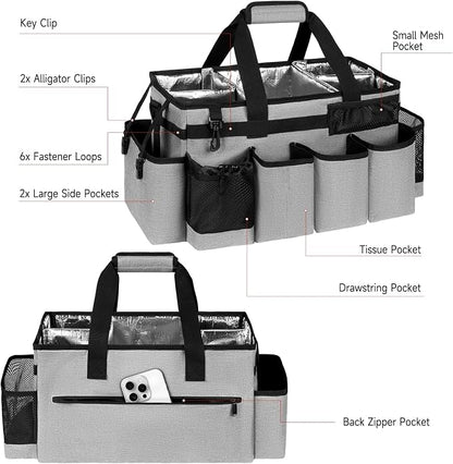 Cleaning Caddy Bag, Extra Large Cleaning Supplies Organizer - Image 3