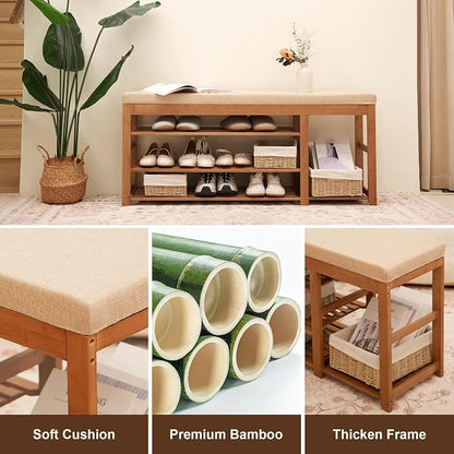 PETKABOO 47.2 in Shoe Rack Bench - Image 8