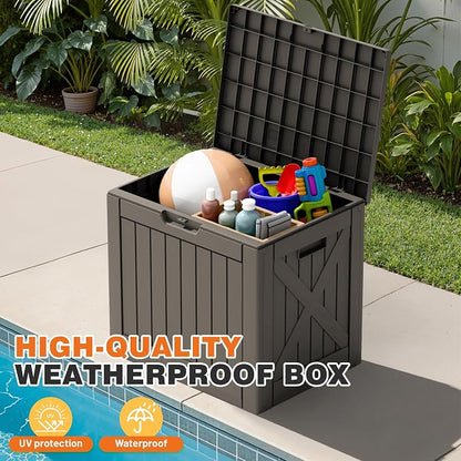 42 Gallon Outdoor Storage Box, Lockable Resin Deck Box - Image 5
