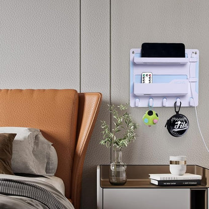 Bedside Shelf Wall Mount, Adhesive Bedside Shelf Accessories Organizer - Image 2