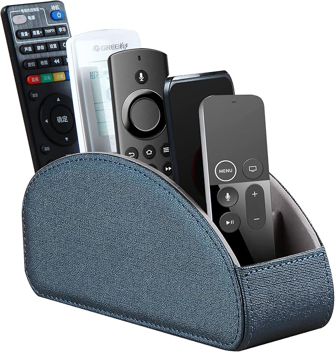 Remote Control Holder Leather TV Remote Caddy by YAPISHI