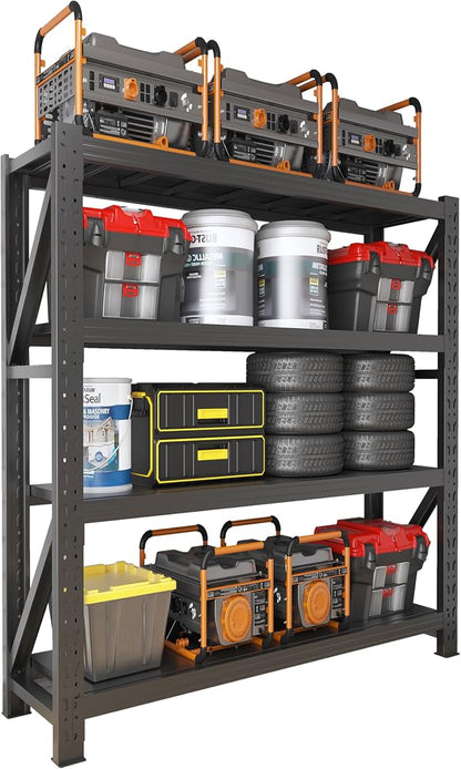 3000LBS Garage Shelving Heavy Duty, 79” H Storage Shelves, 4-Tier Adjustable by SXJJAR