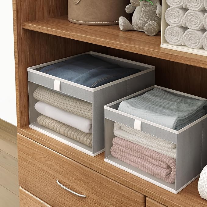 Linen Closet Organizers and Storage, Closet Storage Bins Basket Organizer - Image 2