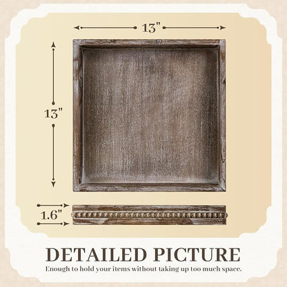 Wooden Decorative Tray, Small Serving Tray - Image 2