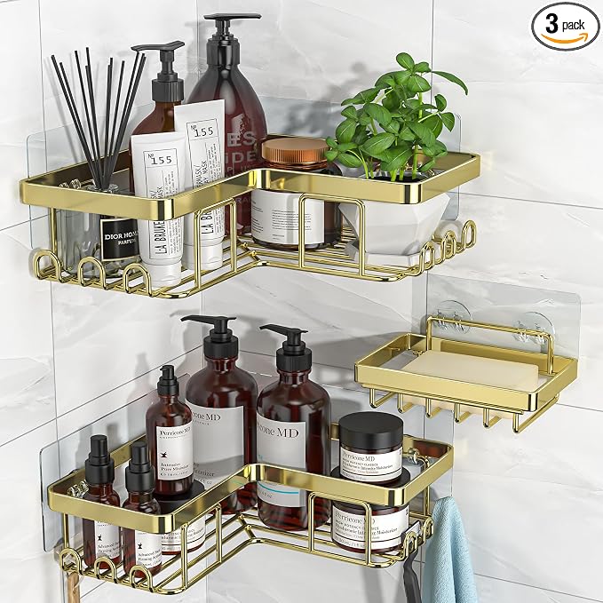 YASONIC Corner Shower Caddy, Rustproof Stainless Steel Shower Organizer by YASONIC