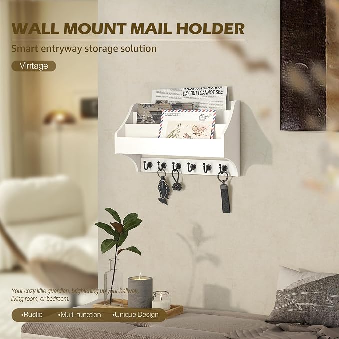 Rebee Vision Pine Wood Key Holder Wall Mount - Image 3