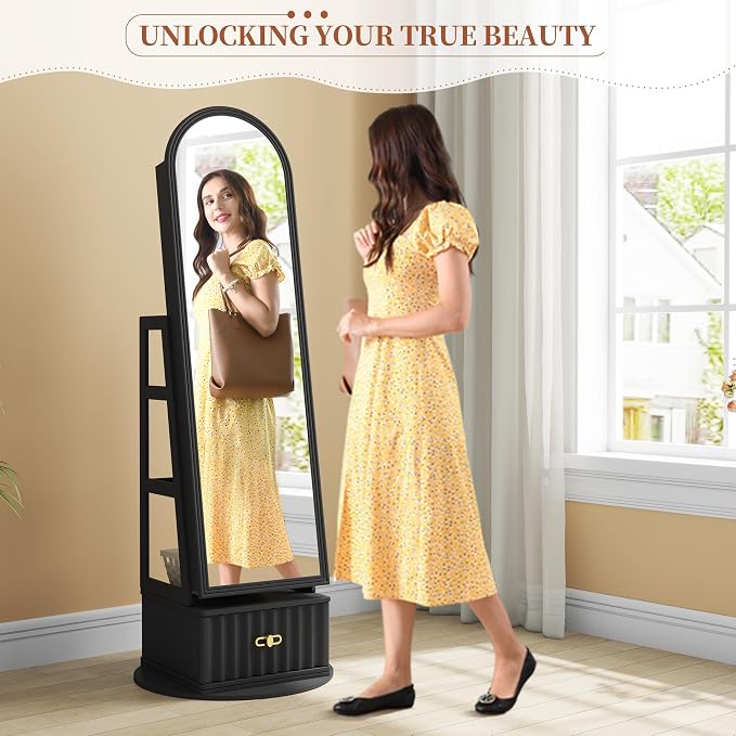 63" Full Length Mirror Jewelry Cabinet - Image 2