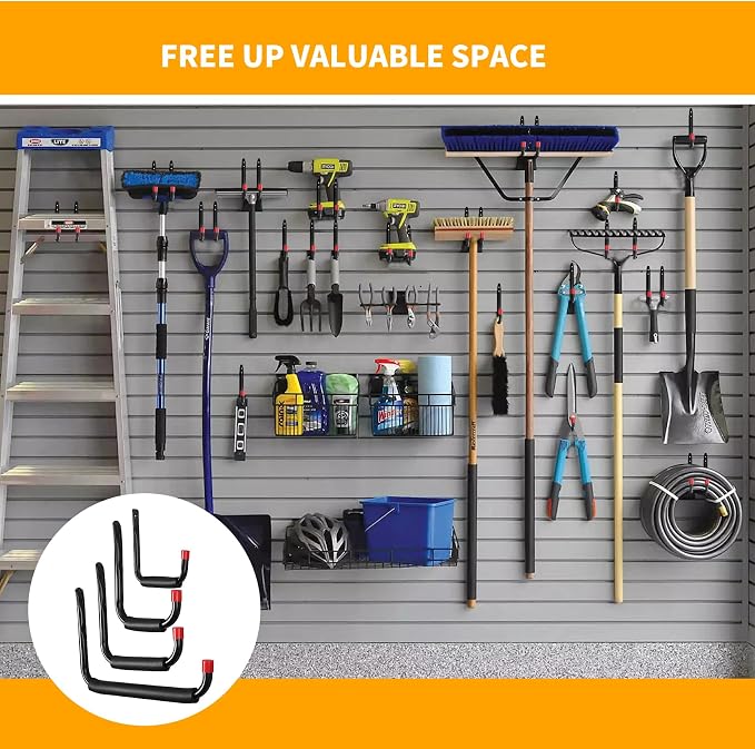 6 Pack Garage Hooks Heavy Duty, Utility Steel Hooks - Image 3