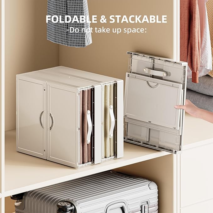Plastic Bed Sheet Organizers and Storage 4 Pack Sheet Set Storage Organizer - Image 5